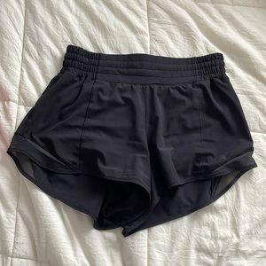 Lululemon high-rise hotty hot shorts, size 6